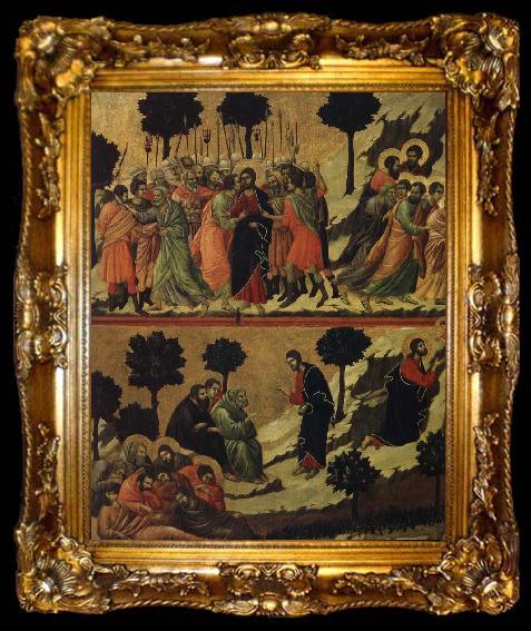 framed  Duccio di Buoninsegna judaskyssen ocb bon pa oljeberget, ta009-2
